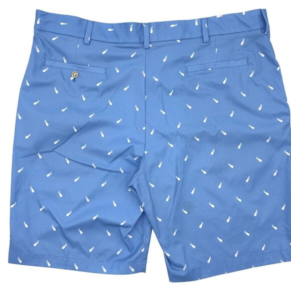 Walter Hagen Size 36 Mens Blue Golf Shorts With Pineapple Print  Polyester/Spand - Picture 1 of 12